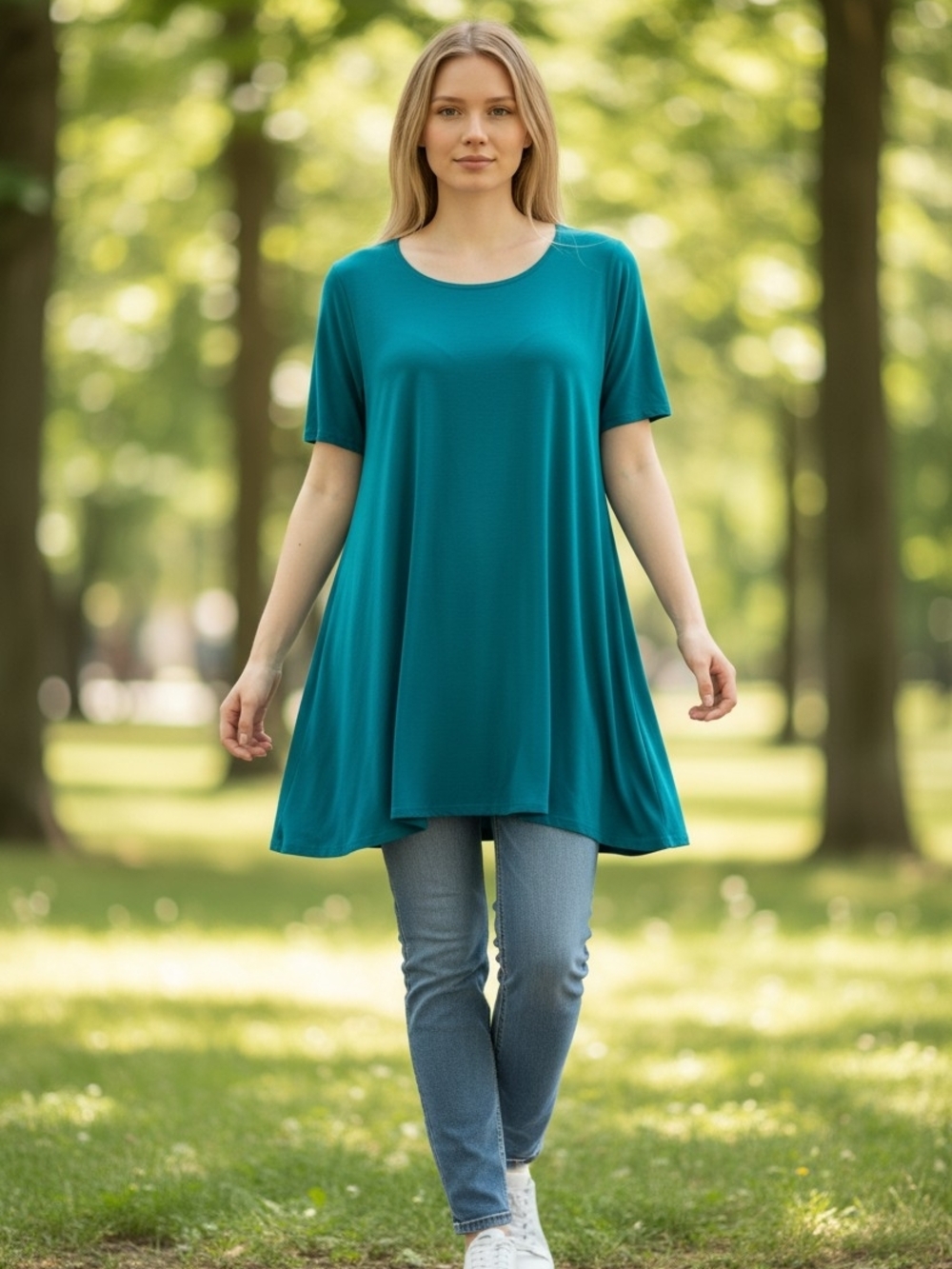 LuLaRoe Perfect Tee Women’s XL Teal Short Sleeve Stretch Casual Top